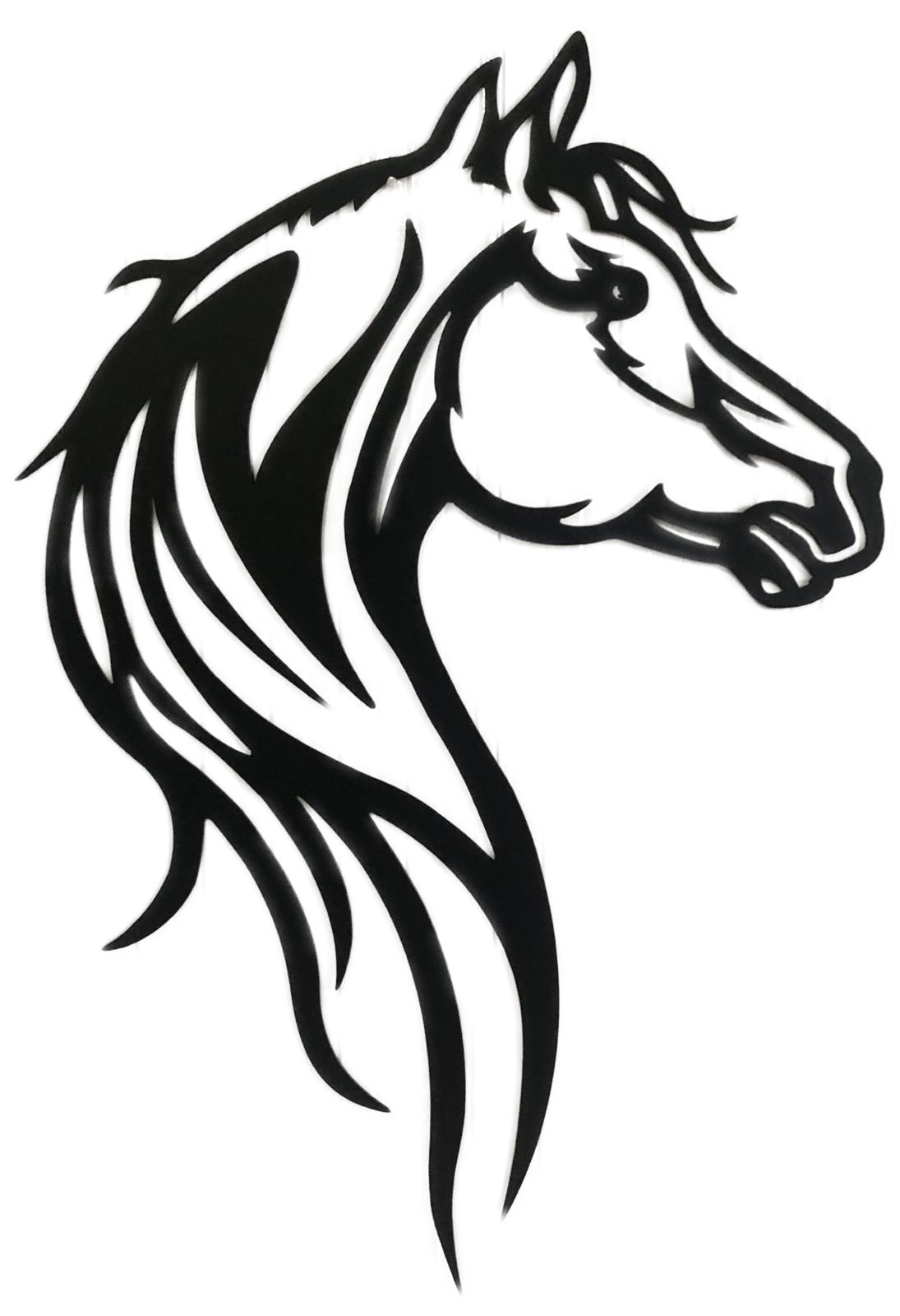 Pferd Silhouette Pferde Kopf Pferdesilhouette Metall 3 Größen & 3