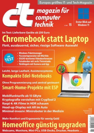 c't Magazin für Computertechnik Nr 15 vom 03 Juli 2021