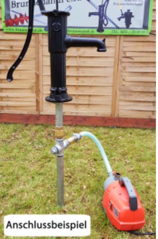 Pumpenstock Zum Anschluß Von Schwengelpumpe Und E Pumpe Anschluss elektrische Gartenpumpe an Schwengelpumpe - HaustechnikDialog