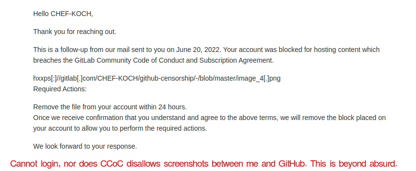 GitLab response