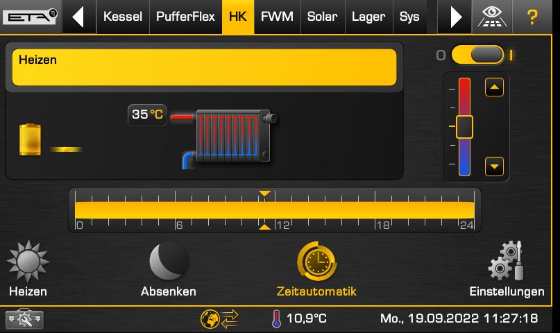 ETA PC20 Pellet mit Solar Temperaturfühler - HaustechnikDialog