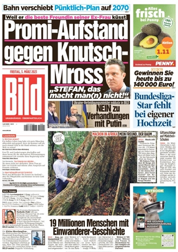 Bild Zeitung vom 03 März 2023