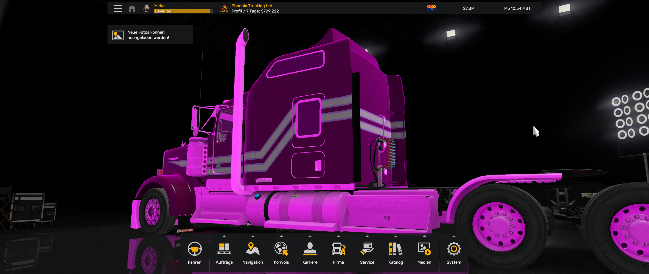 [UI Main Menu Menu Background] Truck parts turn pink in new studio