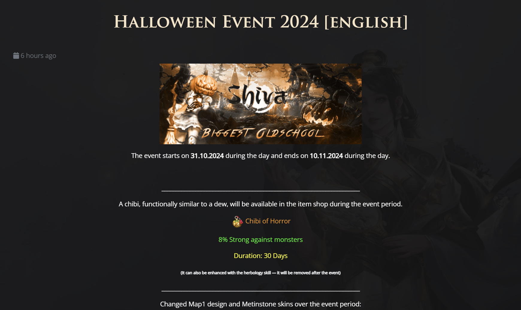 Metin2 Shiva Halloween