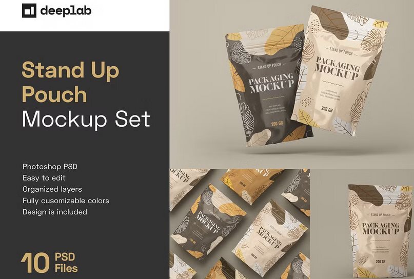 Stand Up Pouch Mockup Set