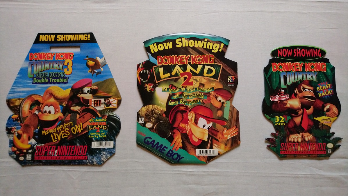 Donkey Kong Country snes sign standee promo Land