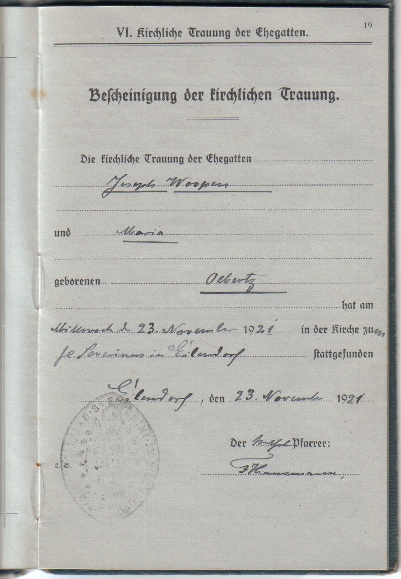 kirchliche Trauung Woopen oo Olbertz